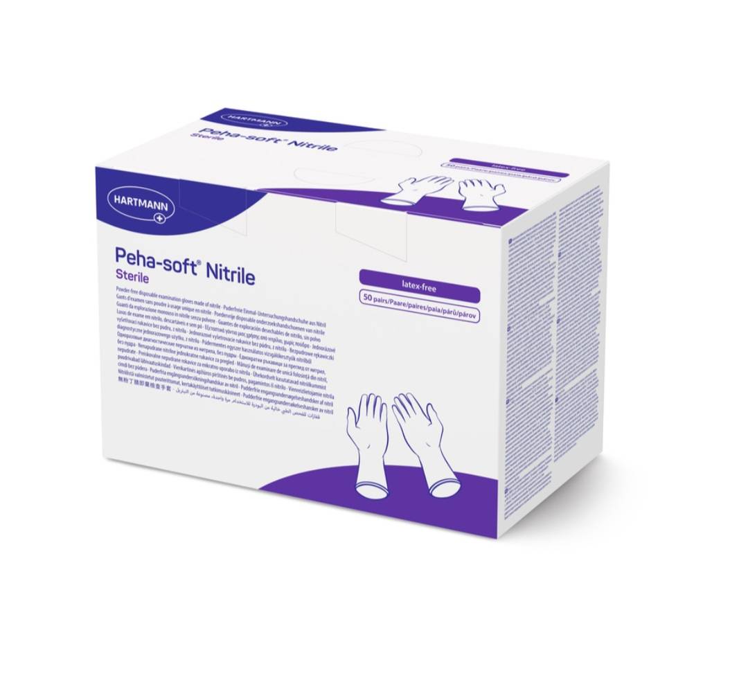 Vente de Gants Peha-soft® Nitrile Stériles sans poudre Hartmann pour les professionnels de santé à Colmar